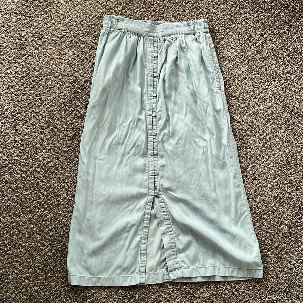 Prana Chambray Midi Skirt